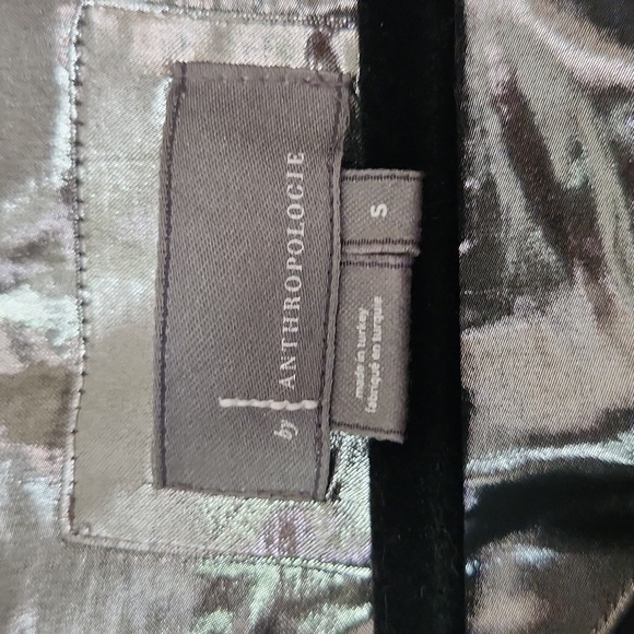 Anthropologie Somerset Maxi Carbon Silver Metallic Shine - Picture 4 of 10